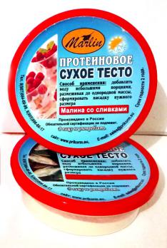 Высокопротеиновое сухое тесто "Малина со сливками" 150мл