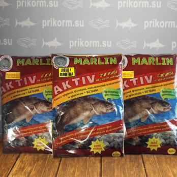 Прикормка увлажненная Актив "Марлин" 800 гр Лещ/Плотва Фирменный