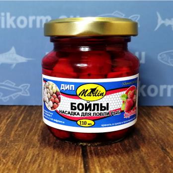 Бойлы " ДИП" №18 в стекле 110мл Клубника