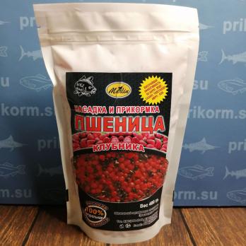 Зерновая смесь крашенная "Пшеница + конопля" Клубника